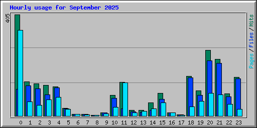 Hourly usage for September 2025